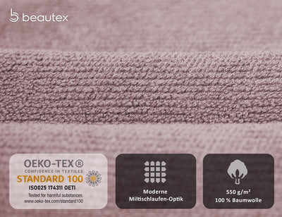 BEAUTEX Handtuch-Set Premium Frottier Sets Made in Europe, 100% Baumwolle 550g/m², Oeko-TEX Zertifiz