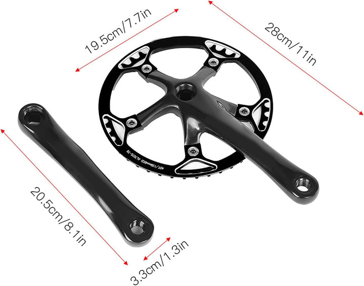 Dioche Speed Kurbelgarnitur, Fahrrad Kurbelgarnitur 170mm Fahrrad Kettenblatt Kettenblatt 45T 47T Sc