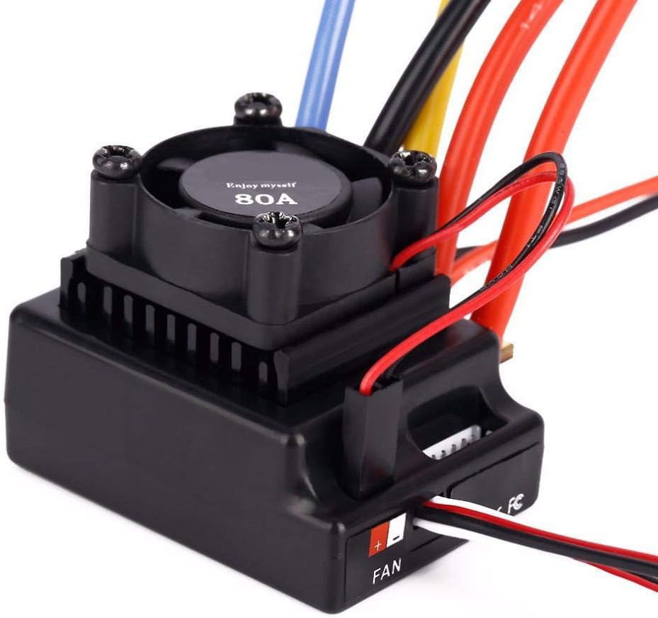 Dilwe RC-Drehzahlregler, hochwertige Brushless-Regler 80A Sensored und Sensorless einstellbar für RC