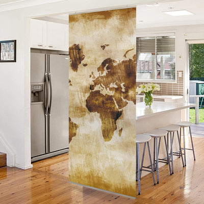 Bilderwelten Raumteiler No.CG75 Map of The World 250x120cm ohne Halterung 250x120cm without hanger,