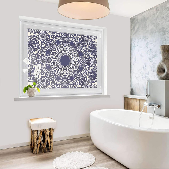 Fensterfolie Sonnenschutz I Hochwertige Folie für Fenster - selbsthaftend I Dekofolie für Bad, Küche