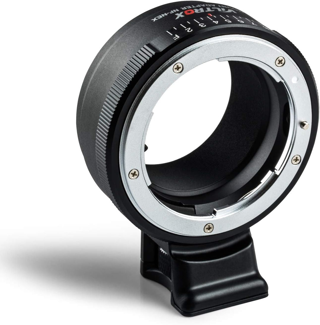 VILTROX NF-NEX Adapter Manueller Fokus Objektivadapter mit Blendenscheibe für Nikon G/F/AI/S/D Objek