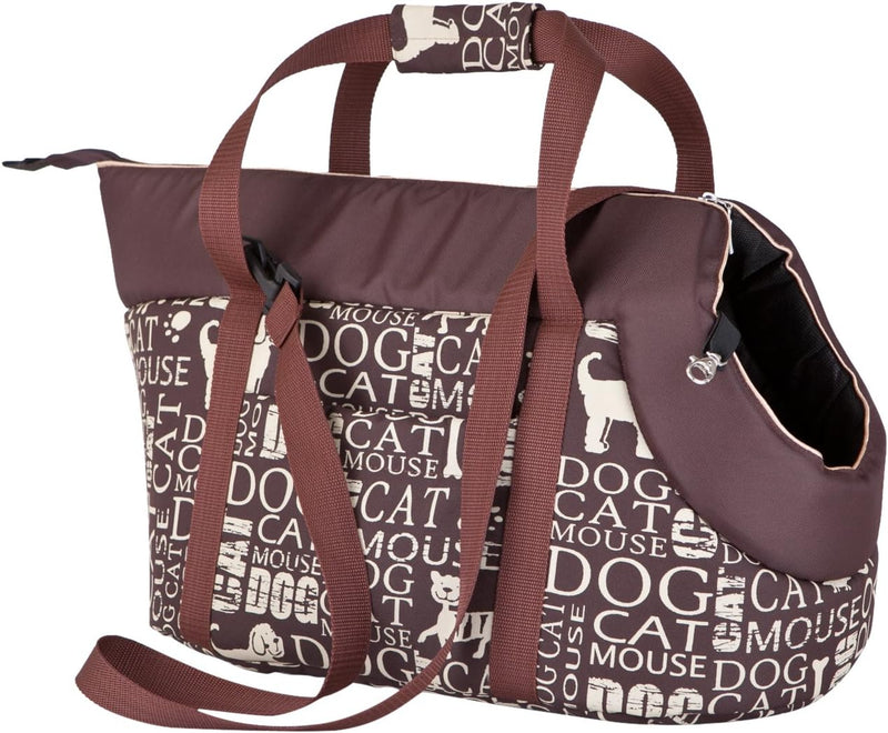 Hobbydog TORNAP7 Hundetasche Tragetasche Katzentasche, Titeln, Grösse 22 x 20 x 36 cm braun 22 x 20