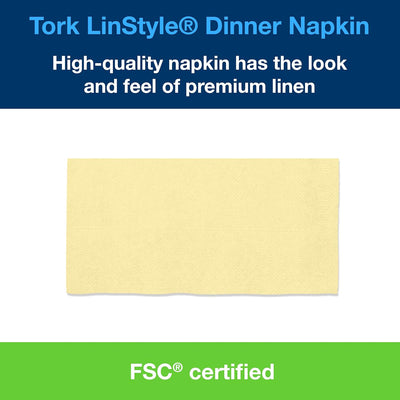 Tork 478147 Linstyle Premium Dinnerservietten Champagner 1/8-Falz / Papierservietten stoffähnlich un