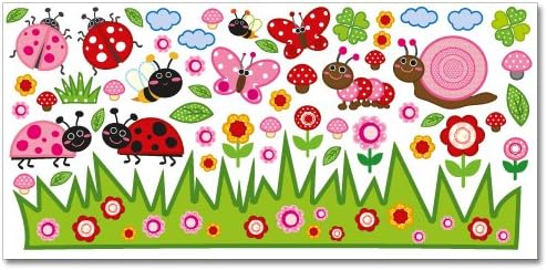 Wandkings Krabbelwelt Wandsticker XL Set, 55 Aufkleber, Gesamtfläche 130 x 70 cm