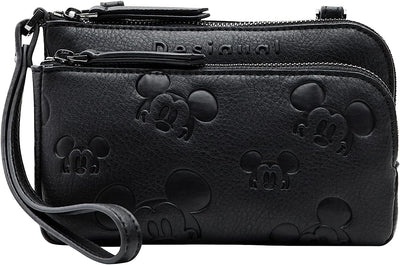 Desigual kleine Umhängetasche Schultertasche Mone All Mickey Linda 23WAYP01 Schwarz, Schwarz