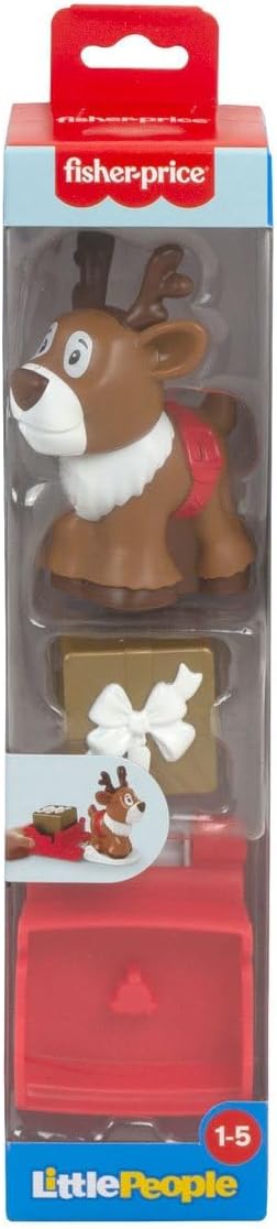 Fisher-Price Little People Holiday Figuren-Set Rentier, Schlitten und Geschenk