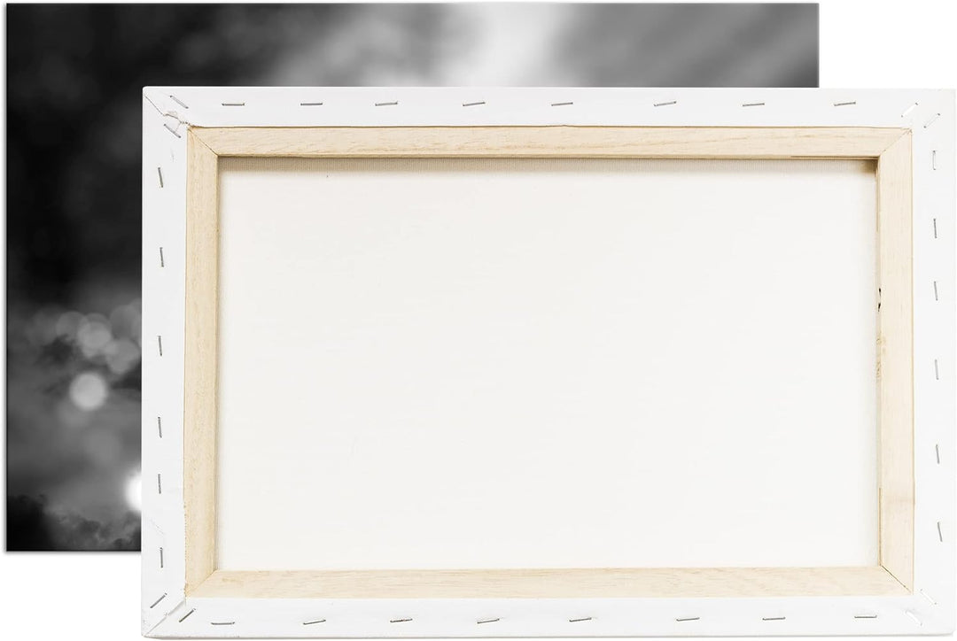 deyoli Christliches Kreuz Effekt: Schwarz&Weiss Format: 80x60 als Leinwandbild, Motiv fertig gerahmt