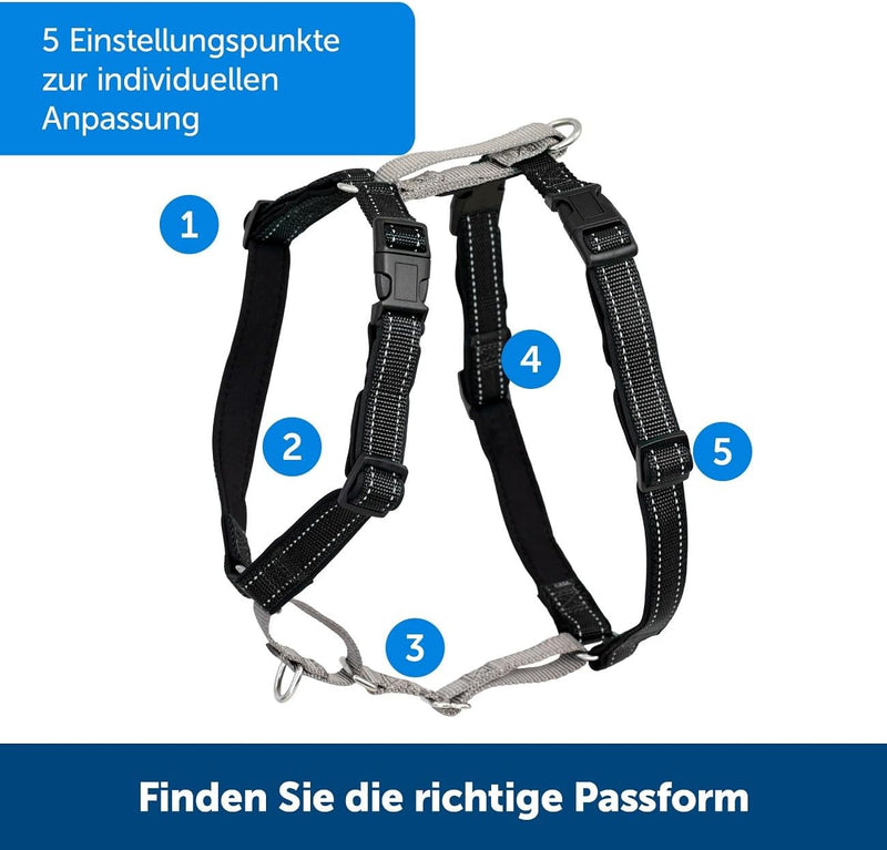 PetSafe 3-in-1-Geschirr und Rückhaltegurt für Hunde, Mit Anti-Zieh-Ring und Rückhaltegurt fürs Auto,