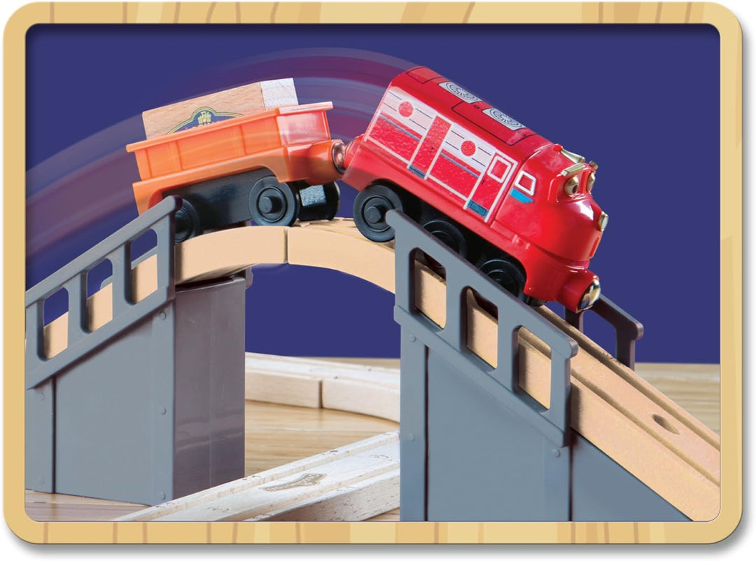 Chuggington LC56715 - Achterschienenset mit Wilson (Holz - Schienenpack)