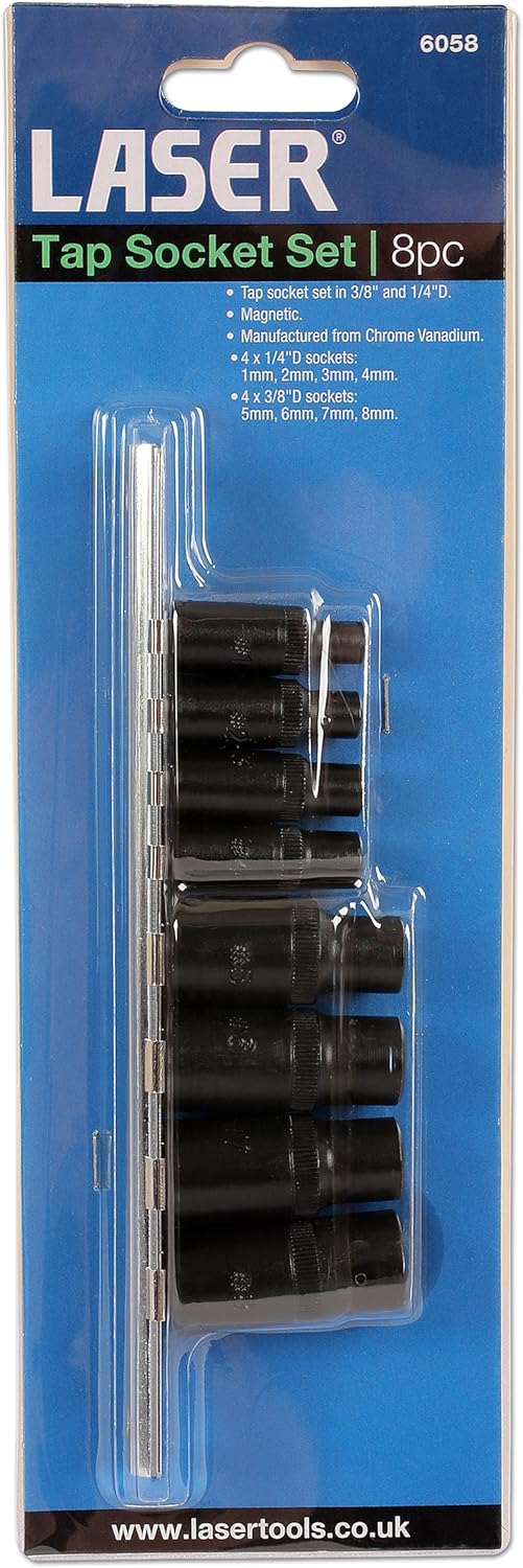 Laser 6058.0 Gewindebohrer-Aufnahmesatz, 8-Teilig