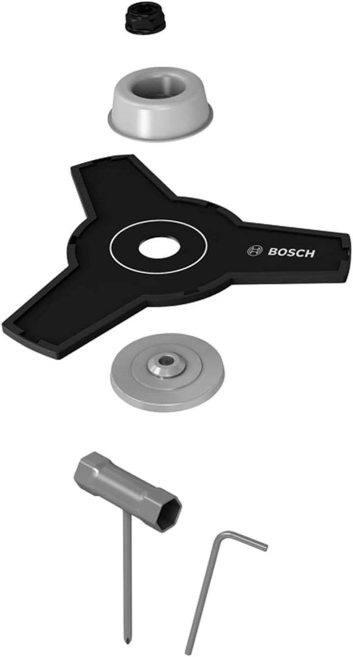 Bosch Messer-Set für Akku-Freischneider (1x Metallmesser, Schnittkreisdurchmesser: 23 cm, im Karton)