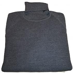 BOSS Hugo Rollkragenpullover Novemzo aus Gerippter Schurwolle grau 030 XXXL