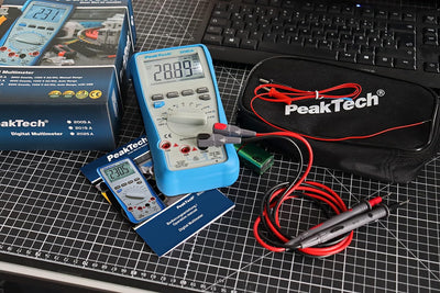 PeakTech 2015 A – True RMS Digital Multimeter, Auto-Range, 4.000 Counts, Durchgangsprüfer, Messgerät