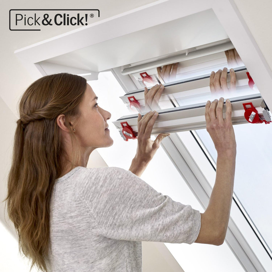 VELUX Original Plissee (FHL), Y85, Uni Weiss