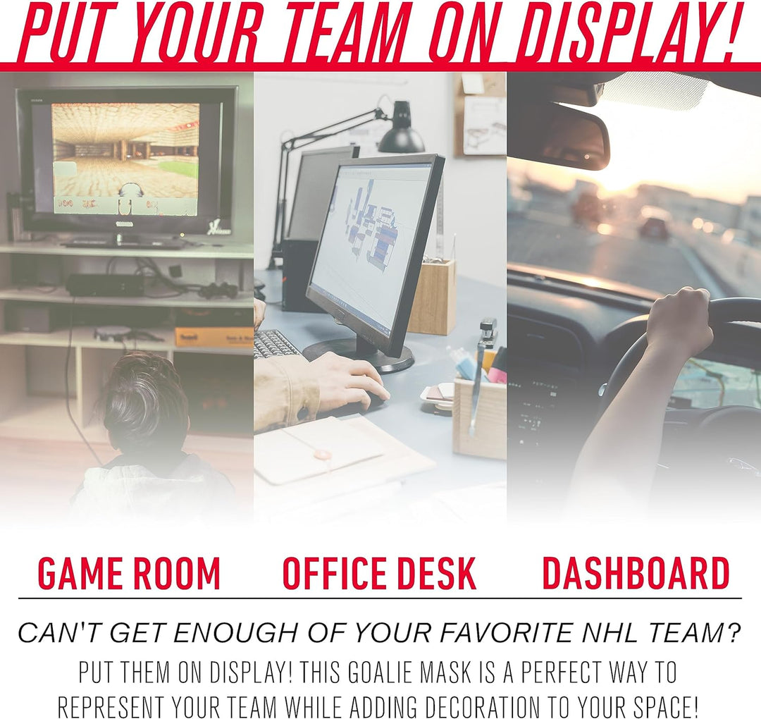 Franklin Sports Eishockey-Sammelartikel Torwart-Helm Mini, Design: Logo Einer NHL-Mannschaft Vegas G