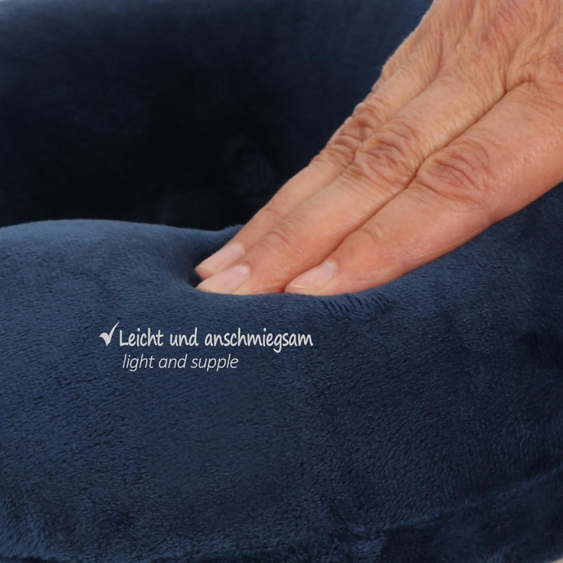 COM-FOUR® 2X Premium Nackenkissen - Nackenstützkissen mit Memory Foam - Nackenhörnchen für Erwachsen