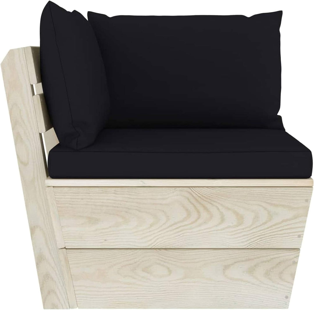 Tidyard Garten Paletten Ecksofa mit Kissen Terassenmöbel Sitzgruppe Gartenmöbel Set Sofagarnitur Pal