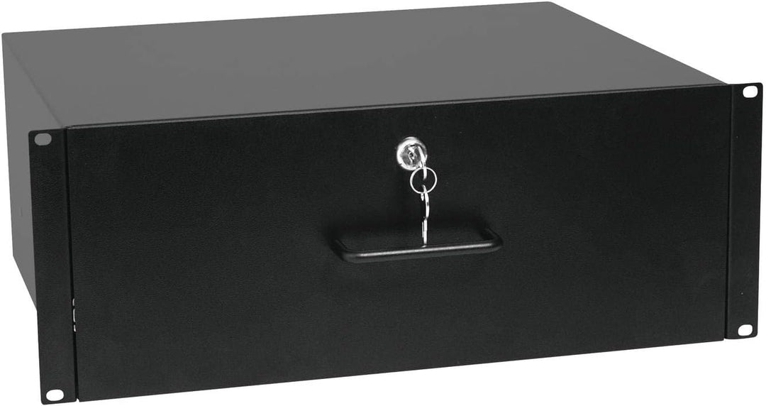 OMNITRONIC Rackschublade mit Schloss 4HE | Abschliessbare Schublade für 19" Racks