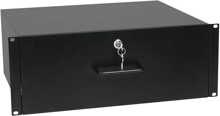 OMNITRONIC Rackschublade mit Schloss 4HE | Abschliessbare Schublade für 19" Racks