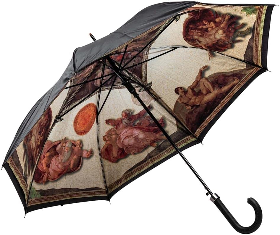 LUCKYWEATHER Regenschirm Stockschirm Damen/Herren Motiv Sixtinische Kapelle Auf-Automatik Double Lay