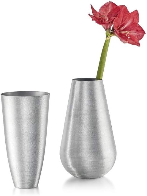 Philippi Lara Vase, Aluminium, Silber, 17 x 17 x 32 cm, 17 x 17 x 32 cm