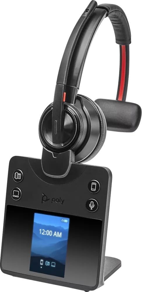 Plantronics Poly DECT Headset Savi 8410 Office monaural, Schwarz