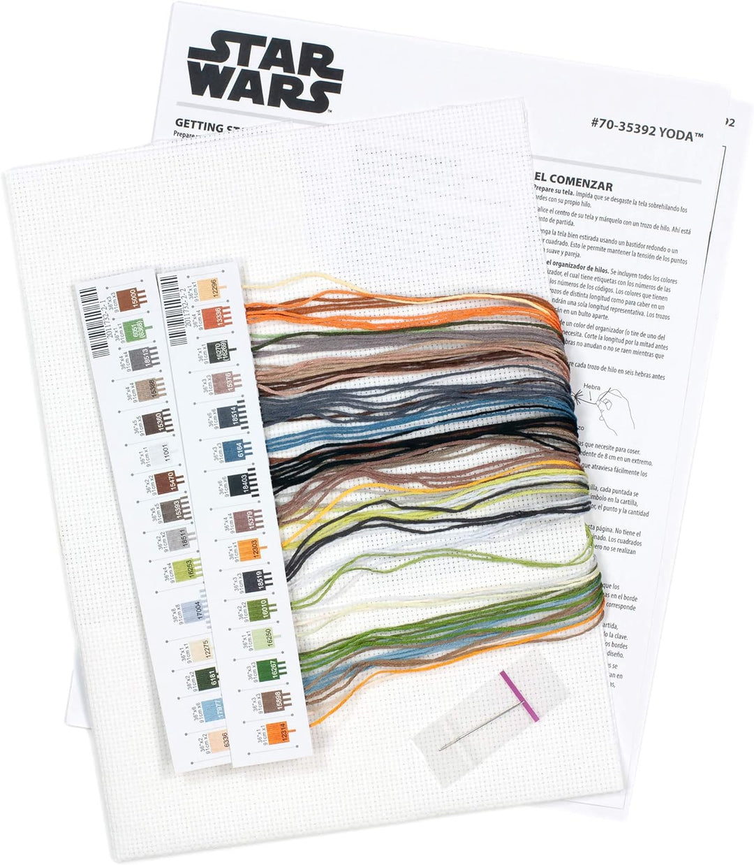 Dimensions 70-35392 Yoda Kreuzstich-Zählmusterpackung, 14 White Aida, 8'' x 10'', Yoda