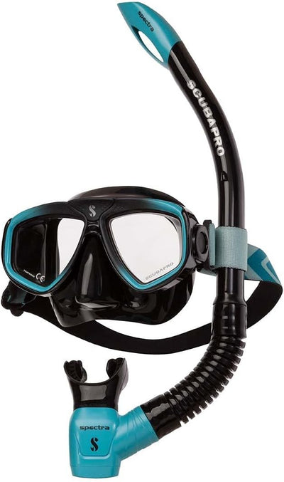 Scubapro Zoom EVO Combo Schnorchelset mit Zoom EVO Tauchmaske und Spectra Schnorchel mit Ventil schw