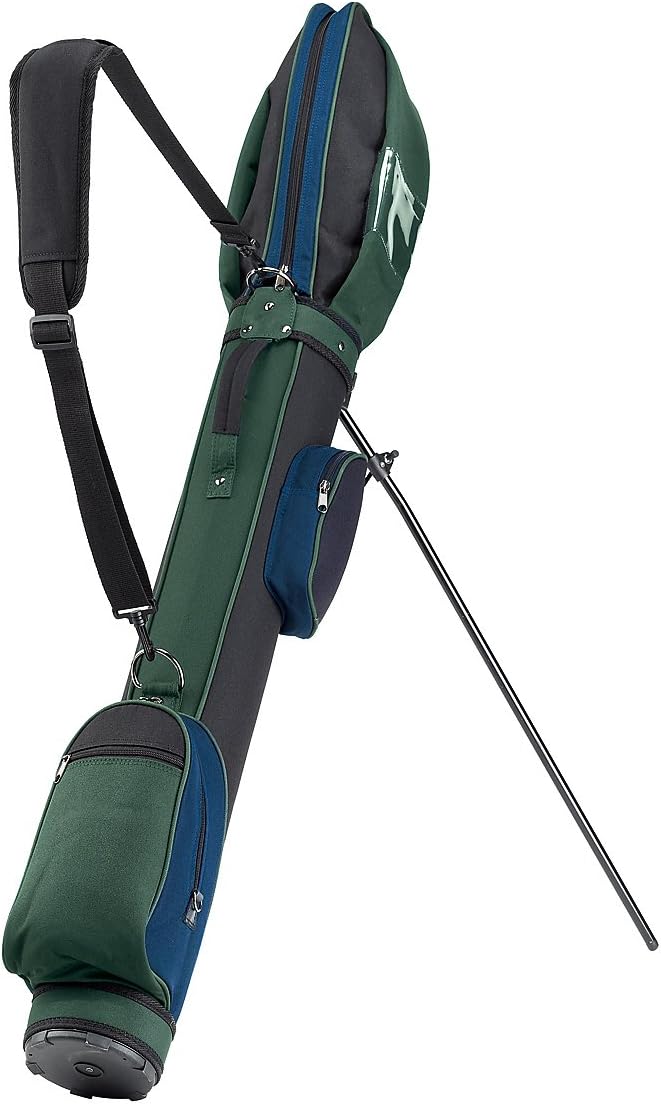 Golfas Exclusiv Stand- und Tragebag TRI-Color Royal Blau/Opalgrün/Schwarz mit automatischen Klappfüs
