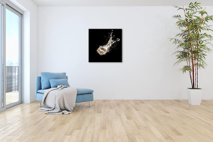 deyoli Faust aus Wasser Format: 70x70 Effekt: Sepia als Leinwandbild, Motiv fertig gerahmt auf Echth