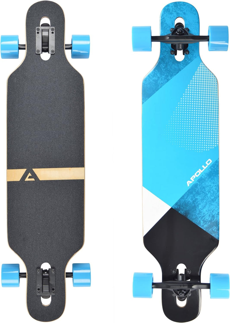 Apollo Longboard, Komplettboard mit High Speed ABEC Kugellagern, Drop Through, Freeride, Skaten, Cru