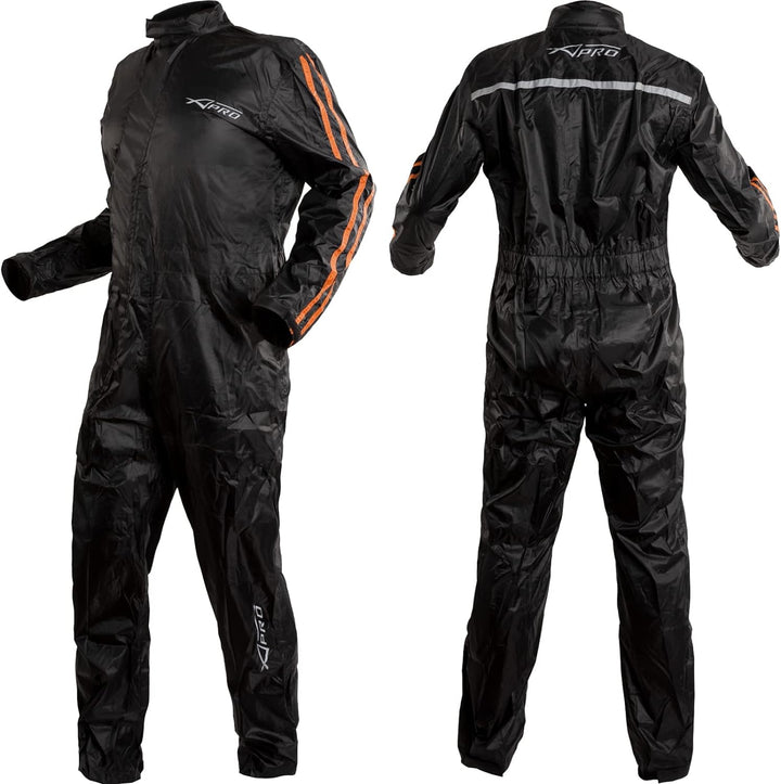 A-Pro Regenkombi Regenjacke Regenhose Motorrad Wasserdicht Regenanzug Orange S S Orange, S Orange