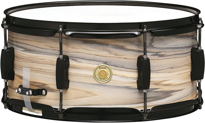 TAMA WP1465BK-NZW Snare Drum - 6.5" x 14" - Natural Zebra Wood