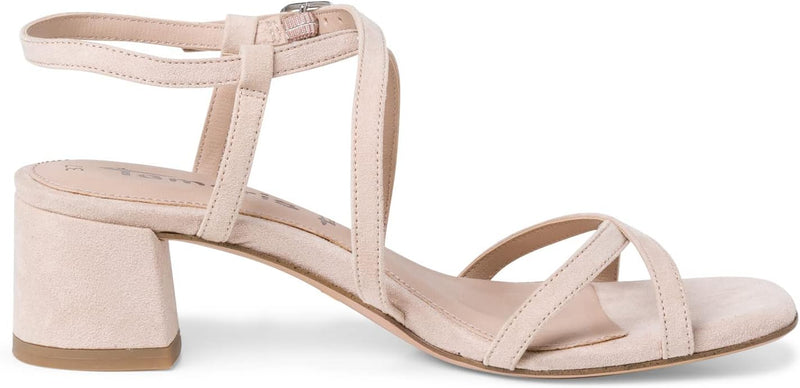 Tamaris Damen Sandaletten, Frauen Sandalen,TOUCHit-Fussbett 36 EU Schmal Beige, 36 EU Schmal Beige