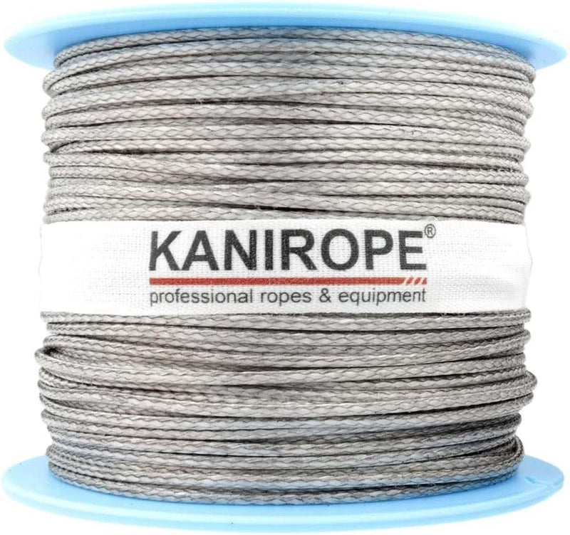 Kanirope® Dyneema Seil PRO 1mm 100m Silber 12-fach geflochten SK78 verstreckt beschichtet, 100m Silb