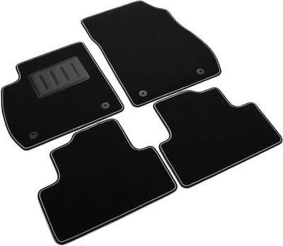 Das Teppich Auto, sprint03412, FuÃŸmatten Teppiche Schwarz rutschfest, verstÃ¤rkter Rand, zweifarbig