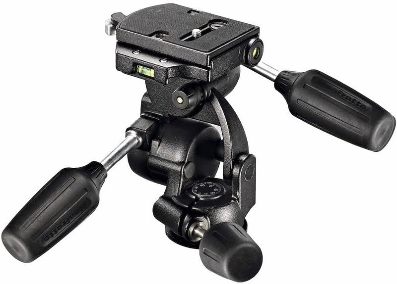 Manfrotto 3-Wege-Kopf mit Schnellwechselplatte, für Kamerastative, Kugelkopf, Kamera-Stabilisator, F