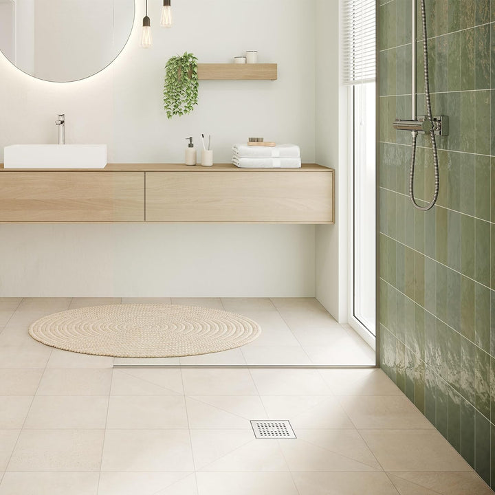 hansgrohe 56247800 RainDrain Point Punktablauf 100/100 rückseitig befliesbar Edelstahl gebürstet Kom