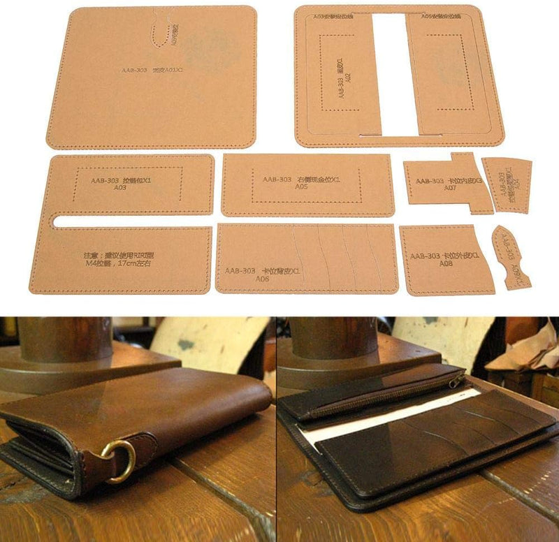 Klares Acryl, das Schablonen-Leder-Mappen-Schablonen-Installationssatz für DIY ledernes Handwerk bil