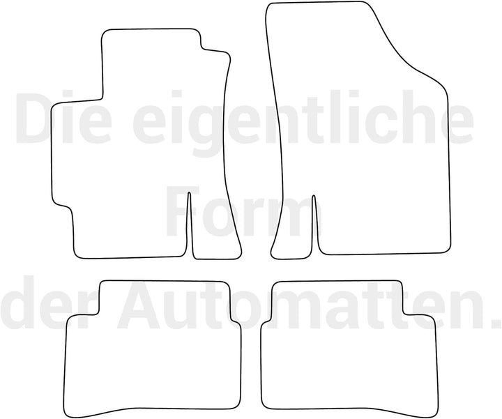 moto-MOLTICO Fussmatten Auto Velours Autoteppiche Schwarz Automatten Set 4-teilig passend für Kia Ri