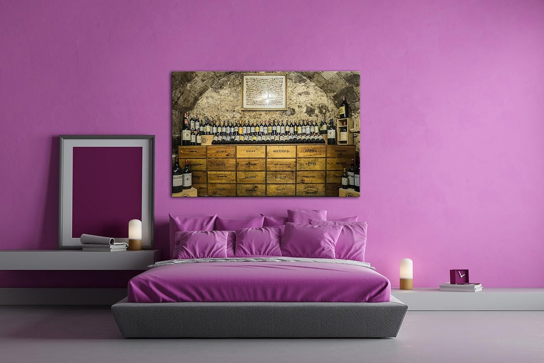 deyoli alter Weinkeller in Burgund im Format: 60x40 als Leinwandbild, Motiv fertig gerahmt auf Echth