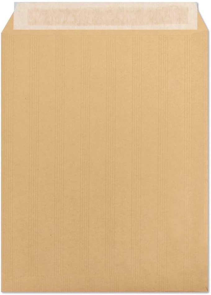 Clairefontaine 7754C - Karton mit 125 Versandtaschen Kraftbraun 260x330 mm, selbstklebend, 90g, 1 Ka