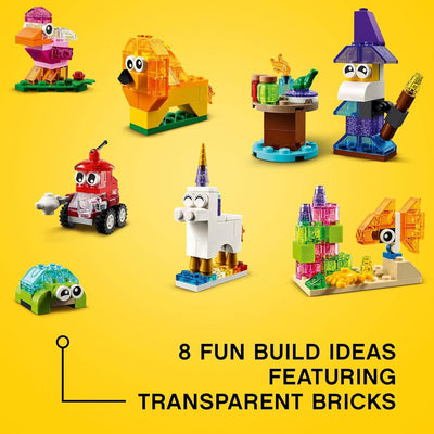 Bonbell Lego Classic Creative Transparent Bricks 11013 Building Kit with Transparent Bricks; Inspire