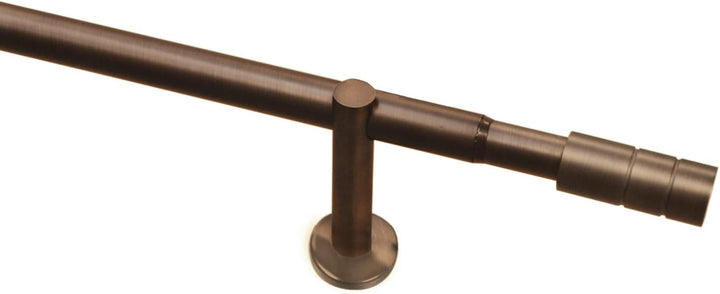 GARDINIA Gardinenstangen-Set, 1-Lauf, Zylinder, Ø 22/25 mm, 100-190 cm, Metall, Bronze Bronze 100 -