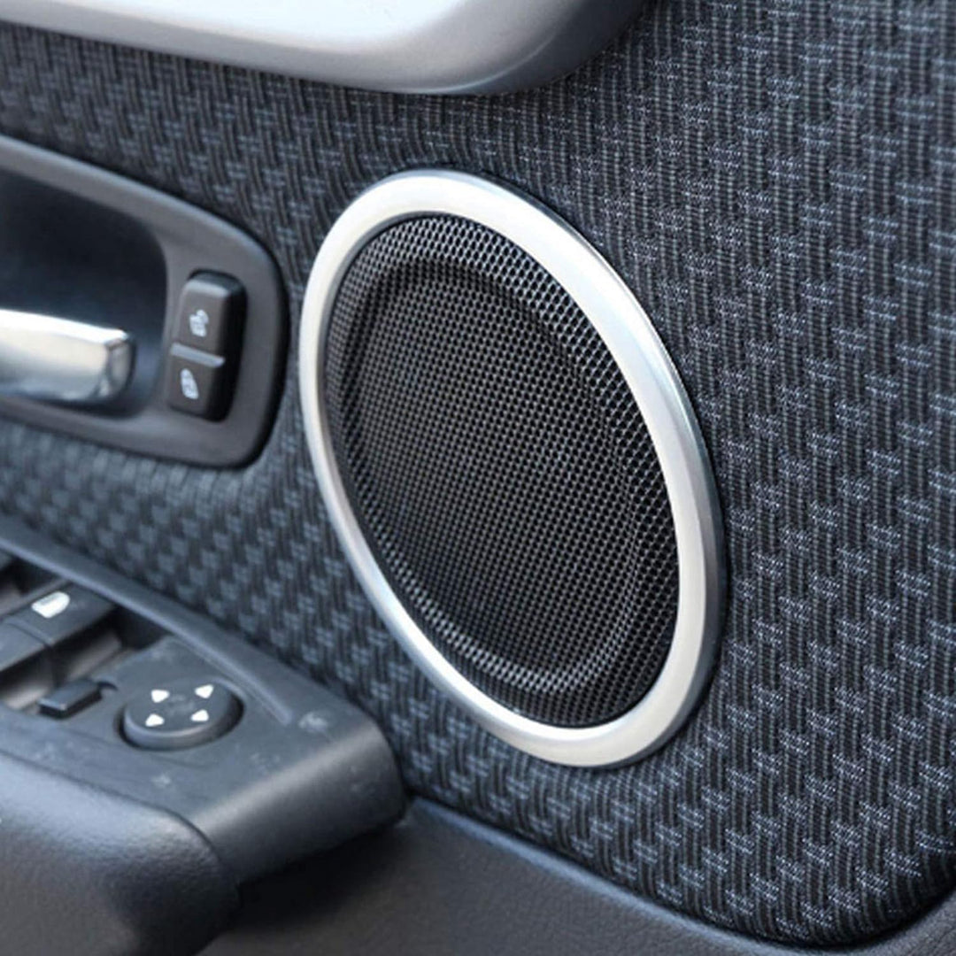 Headerbs 4 STÜCKE ABS Chrom Auto Tür Lautsprecher Ring Abdeckung Trim für X1 F48 2016-2018