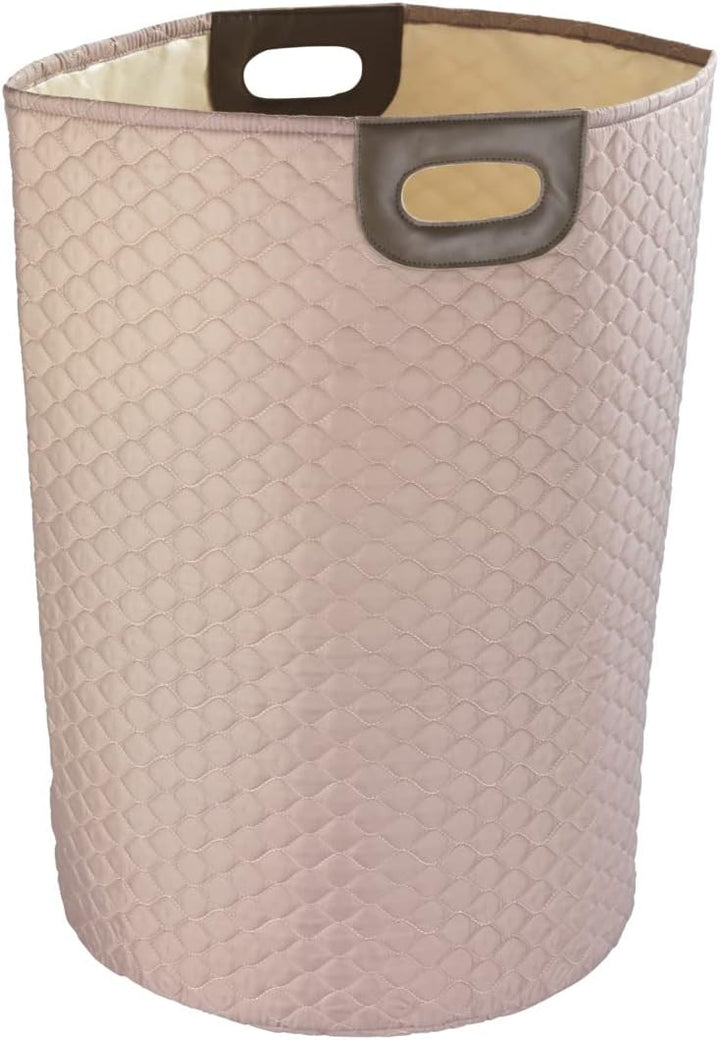 WENKO Wäschesammler Wabo Taupe - Wäschekorb Fassungsvermögen: 75 l, Polyester, 40 x 60 x 40 cm, Taup