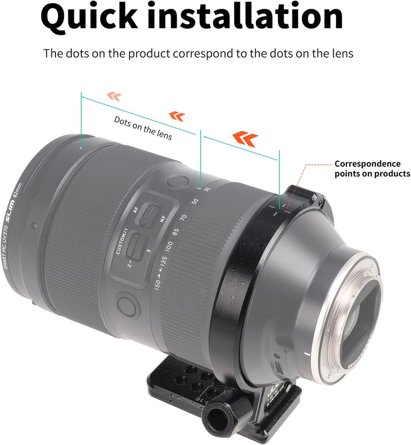 FOTGA Metall-Stativhalterung Objektiv Stativschelle Halterungsring für TAMRON 35-150mm F/2-2.8 Di II