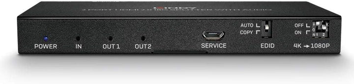LINDY 38230– HDMI 18G Splitter mit Audio & Downscaling, 2 Ports – HDMI Splitter 4K Ultra HD Signal a