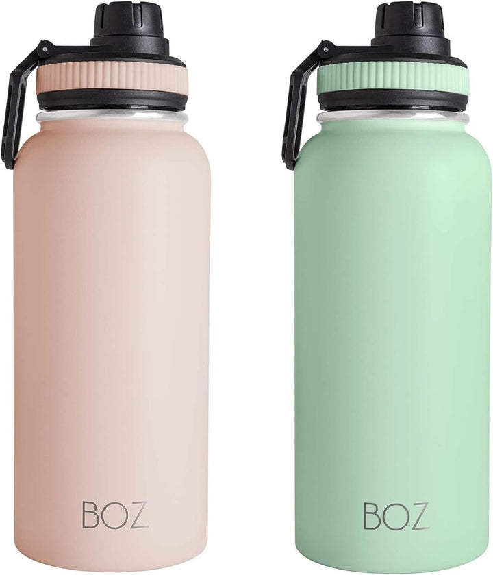 BOZ Trinkflasche Edelstahl – Trinkflasche Edelstahl 1l – Auslaufsichere Thermosflasche 1l – BPA-frei